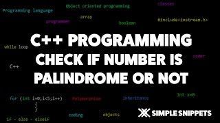 C program to Check for Palindrome Numbers  C programming tutorials for beginners [upl. by Kirt]