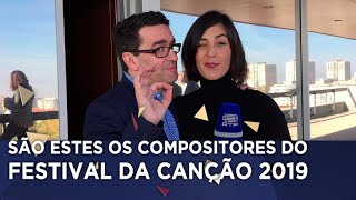 Quem são os 16 compositores do FestivaldaCanção 2019  RTP [upl. by Alrich]