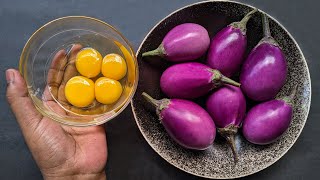 Just Add Eggs With Eggplants Its So Delicious Simple Healthy Breakfast Recipe Cheap amp Tasty Snacks [upl. by Ramej]