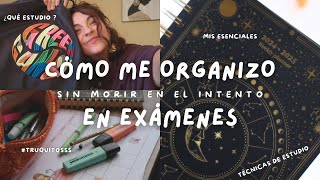 Cómo me organizo en exámenes 🤓 📚  Tips consejos técnicas de estudio [upl. by Nosiddam600]