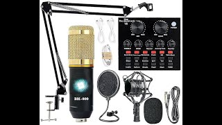 Amazon com Podcast Equipment Bundle BM 800 Recording Studio Package with Voice Changer Live Sound [upl. by Skilken]