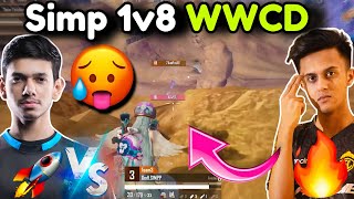 Simp Unbelievable 1v8 Clutch WWCD🔥🥵 • GodL Vs SouL📢 [upl. by Adnohsirk572]