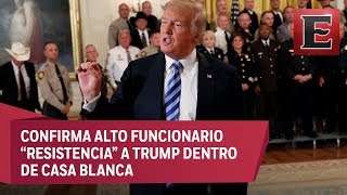 Trump ataca al New York Times por polémica columna anónima [upl. by Inoek]