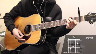 Snowman  Sia Guitar Cover for Beginner Playing by Musicdrawing [upl. by Remmer]