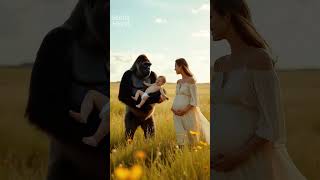 Gorilla Secretanimals explore beauty happy short shorts funny baby subscribe shorts [upl. by Maryellen828]