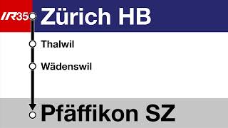 SOB Begrüssung • IR35 • Zürich HB – Pfäffikon SZ [upl. by Mcleroy]