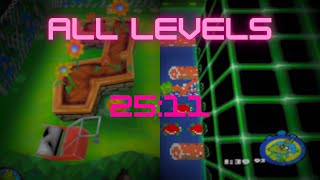 Frogger 2 Swampys Revenge  All Levels PC 2511 WORLD RECORD [upl. by Sacram]