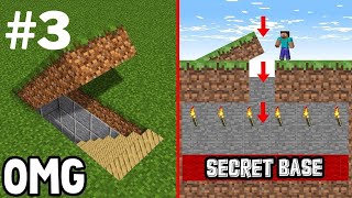 Building A SECRET UNDERGROUND BASE  Minecraft Survival 3 [upl. by Rexfourd]