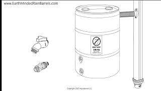 EarthMinded Rain Barrel DIY Kit animation [upl. by Eural]