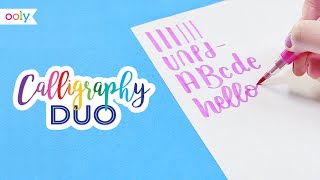 Calligraphy for Beginners Using OOLY Chisel Tip and Brush Markers [upl. by Ielarol354]