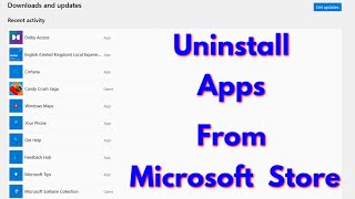 How to uninstallremove apps from microsoft store in windows 10 pc [upl. by Decima483]