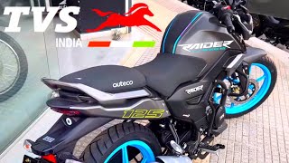 TVS Raider 125 Cyan Sky ABS BS6 2024 Launched  On Road Price 3D Logo More Feature New Raider 125 [upl. by Merkley]