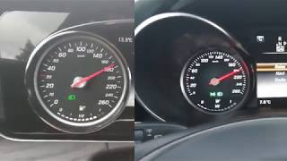 Mercedes C400 333PS 2016 vs E220d 194PS 2017 [upl. by Adnilahs]