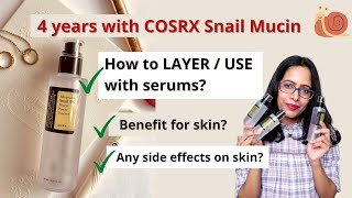 How to LAYER amp USE Cosrx Snail Mucin Essence with serums Vitamin c AHA BHA Retinol Niacinamide [upl. by Yard750]