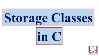 Storage Classes in C [upl. by Rosamund]