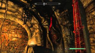 Skyrim  How To Open The Door And Escape Bloodskal Barrow In Dragonborn DLC HD [upl. by Atiuqan]