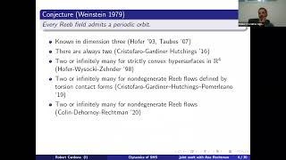 Periodic Orbits and Birkhoff Sections of Stable Hamiltonian Structures  Robert Cardona [upl. by Gabriell146]