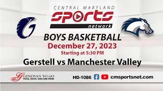 CMSportsNet Boys Basketball Gerstell vs Man Valley at Winters Mill Holiday Tournament 122723 [upl. by Ylrebmyk486]