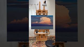 Painting big clouds over the sea clouds painting art oilpainting seascapepainting artist [upl. by Sinnel406]