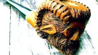 Wood Spirit Satyr Pipe Carving [upl. by Legna]