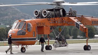 Erickson S64 Aircrane engine start amp takeoff in CYYF [upl. by Arac]