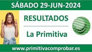 Resultado del sorteo La Primitiva del sabado 29 de junio de 2024 [upl. by Teufert]