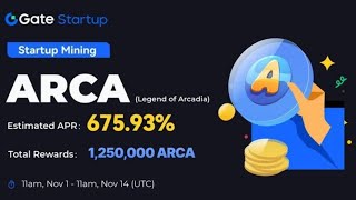 Claim Free 200 ARCA Token To Your Wallet  Gateio Startup Mining Campaign Airdrop [upl. by Vierno]