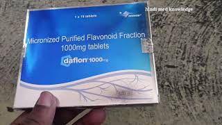 DAFLON TABLET  1000 MG  PILES MEDICINE  HOW TO USE Dose daflon 1000 tablets [upl. by Lleinad]