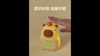 Capybara Night Light Children Alarm Clock Night Lamp Cute Shape Charging [upl. by Thetisa]