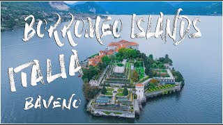 BAVENO ITALY  ISOLA DEI PESCATORIISOLA BELLA  INTRA DRONE VIEW  4K [upl. by Refannej]