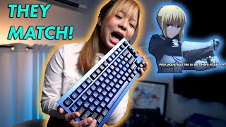 She Built a SABER from FATEZERO inspired KEYBOARD [upl. by Surdna]