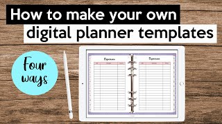 How to make digital planner templates  Goodnotes amp other PDF apps [upl. by Yuh397]