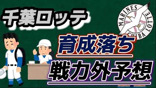 千葉ロッテマリーンズ、戦力外予想【11名程度に通告か】 [upl. by Lukas]