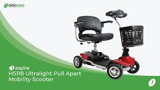 Aspire HS118 Ultralight Pull Apart Mobility Scooter  Product Spotlight [upl. by Eon]