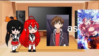 High school dxd react to issei as goku GACHA CLUB [upl. by Anrev]