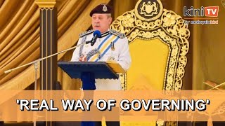 Agong sets tone for governance beyond honeymoon period [upl. by Eonak]