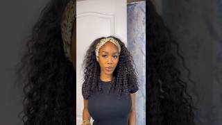 How to wear a headband wig protectivestyles naturalhair [upl. by Ramedlab]