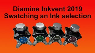 Diamine Blue Inkvent 2019  My First Impressions of 4 of the Inks [upl. by Lajib]