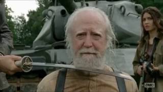 The Governor kills Hershel The Walking Dead season 4 scene [upl. by Onez]