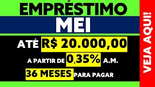 EMPRÃ‰STIMO MEI  GUIA RÃPIDO COM OPÃ‡Ã•ES DE EMPRÃ‰STIMO PARA O MICROEMPREENDEDOR INDIVIDUAL  MEI [upl. by Atenik]