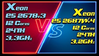 Xeon E5 2678v3 3300MHz vs Xeon E5 2687Wv4 3200MHz Unlock Turbo Boost amp Undervolting 100mV [upl. by Waterman]