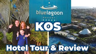 We spend a full week at Blue Lagoon Resort Kos Tour Full Review of Pools Waterpark Food Beach [upl. by Kristan]