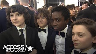 Stranger Things’ Kids On Golden Globe Nominations  Access Hollywood [upl. by Ddarb]