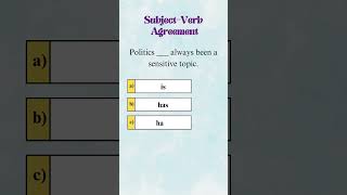 Subject Verb Agreement in English Grammar shorts [upl. by Lorrimer]