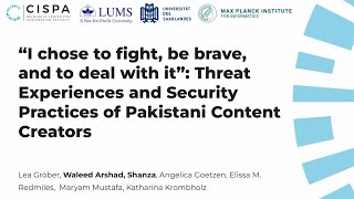 USENIX Security 24  quotI chose to fight be brave and to deal with itquot Threat Experiences and [upl. by Zela453]