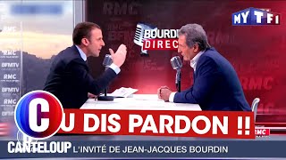 Emmanuel Macron met JeanJacques Bourdin KO  Cest Canteloup du 7 novembre 2017 [upl. by Morie]