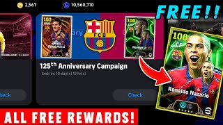 eFootball™ 2025 New Fc Barcelona 125th Anniversary Campaign Rewards  MSN Club Packs Coins [upl. by Spark]