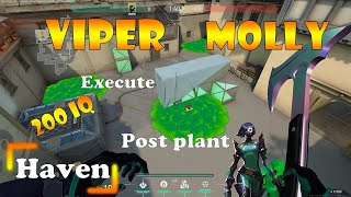 Valorant Top 15 Viper Post Plant and Execute Molly Lineups for Haven  Valorant Tips and Tricks [upl. by Blasien]