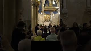 🎻 Stunning evening concert at La Sagrada Familia Any guesses on the song 🎶👇 Barcelona Music [upl. by Vittorio893]