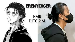 EREN YEAGER hairstyle tutorial [upl. by Asillim894]